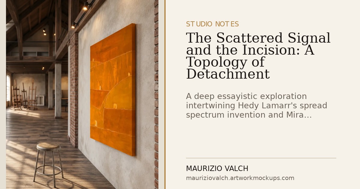 The Scattered Signal and the Incision: A Topology of Detachment