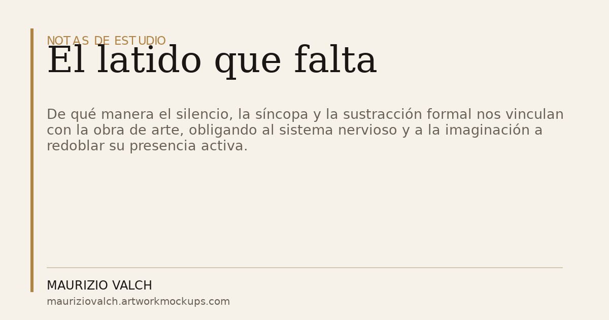 El latido que falta