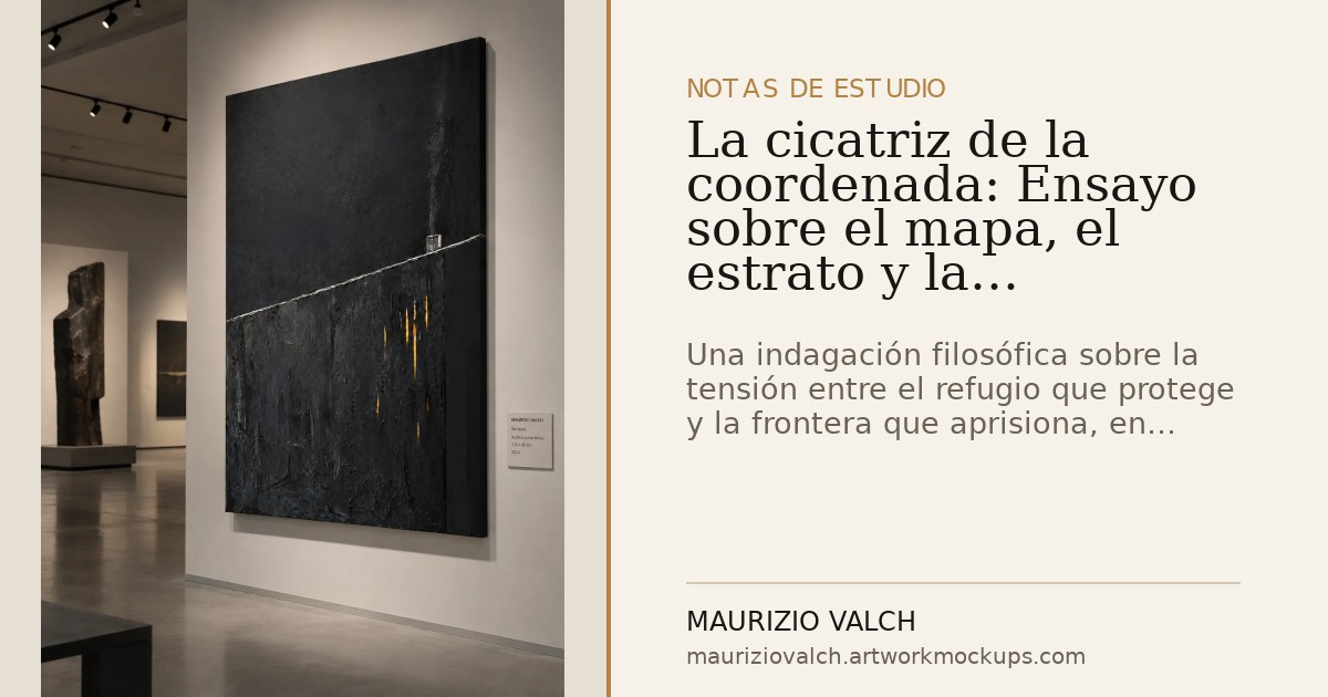 La cicatriz de la coordenada: Ensayo sobre el mapa, el estrato y la intemperie