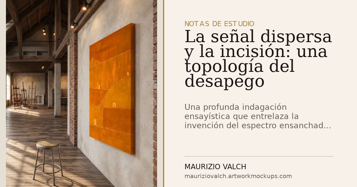 La señal dispersa y la incisión: una topología del desapego